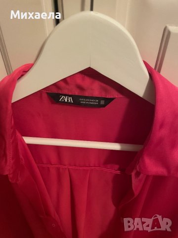 Розова риза Zara, снимка 3 - Ризи - 42589930