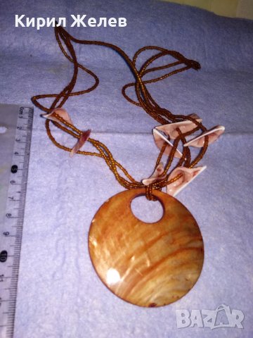 СЕДЕФЕНО МЪНИСТЕНО ФЕШЪН АРТ КОЛИЕ МЕДАЛЬОН ЛЯТНО ПЛАЖНО ХЕНД МЕЙД БИЖУ 34682, снимка 13 - Колиета, медальони, синджири - 39189717