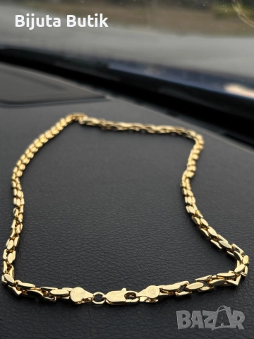 Масивен Златен Ланец от медицинско злато с печат 750, снимка 2 - Колиета, медальони, синджири - 51742021