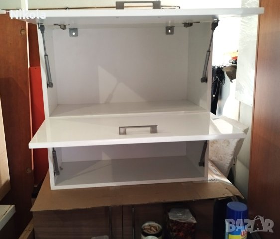 Кухненски шкафчета за стена бял гланц  73,5x74 x 32см, снимка 6 - Шкафове - 42827244