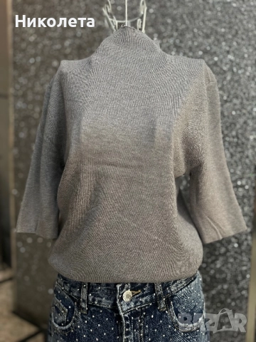 Блуза фино плетиво, снимка 2 - Блузи с дълъг ръкав и пуловери - 51581966