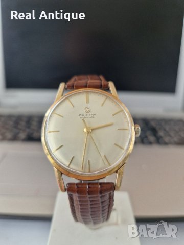 Швейцарски позлатен мъжки ръчен часовник CERTINA-Автоматик, снимка 2 - Мъжки - 39808365