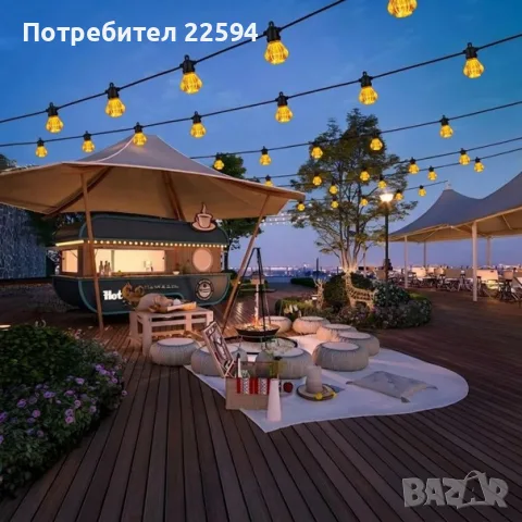 Соларни лампички , гирлянд 10 диамантни трептене пламък водоустойчиви за вън – 6 м., снимка 4 - Соларни лампи - 55853246