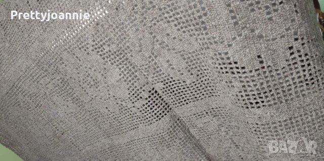 Ръчно изработено на една игла покривка за легло тъмно сива вълна 240/130