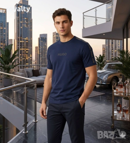 Hugo Boss Нова Синя Мъжка Тениска Хюго Бос , снимка 3 - Тениски - 54195817