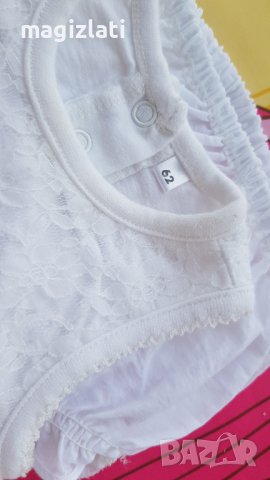 Бебешка рокля 0-3 месеца за изписване или погача, снимка 11 - Бебешки рокли - 37793644