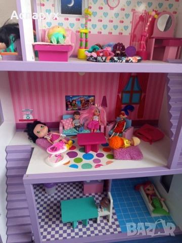 Дървена къща за кукли , снимка 3 - Играчки за стая - 54343675
