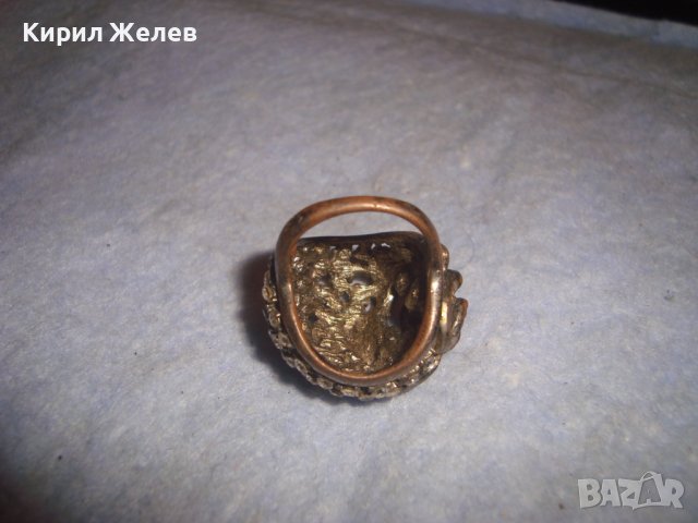 АЖУРЕН МЕСИНГОВ ФЛОРАЛЕН АРТ ПРЪСТЕН с МНОГО ФАСЕТИРАНИ КРИСТАЛИ 16658, снимка 8 - Пръстени - 37512662