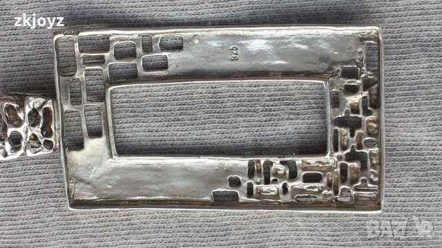 ГОЛЯМА ДИЗАЙНЕРСКА СРЕБЪРНА ВИСУЛКА  6.15 грама/ 925 МАРКИРАНА, снимка 4 - Колиета, медальони, синджири - 35279666