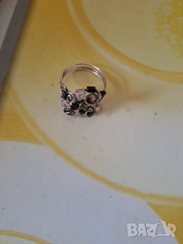 Пръстен с розови камъчета, снимка 6 - Пръстени - 40718169