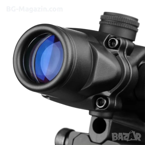 Тактически оптически прицел 4X32 мерник бързомер за въздушна пушка еърсофт оръжие фибро влакно, снимка 13 - Оборудване и аксесоари за оръжия - 51051083