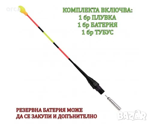 Умна подвижна светеща плувка за нощен риболов – Китайска Херабуна Blue New, снимка 2 - Такъми - 49258874