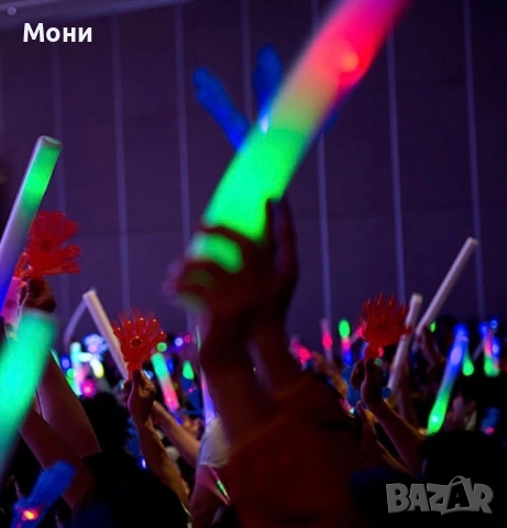 Цветен RGB LED светещ стик от пяна, парти стик. , снимка 3 - Други - 53916296