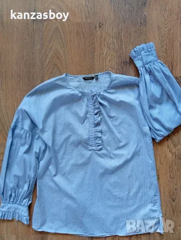 MASSIMO DUTTI  blue striped shirt - дамска риза р-р 38 / М, снимка 5 - Ризи - 55849665