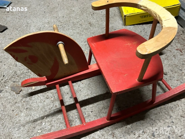 Дървено конче , снимка 2 - Антикварни и старинни предмети - 54010950