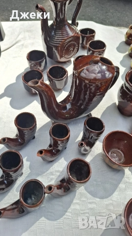 КЕРАМИКА-4 комп.(20бр.чашки)финна керамика-антика, снимка 2 - Антикварни и старинни предмети - 51784814