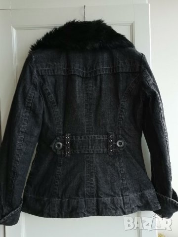 Дамско зимно  яке KILLER LOOP, size S, дънков плат, с подвижна яка от еко кожа, ,много запазено, снимка 3 - Якета - 27419978