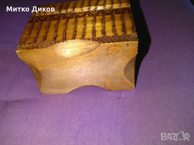 Кутия дървена пирографирана от соца 118х81х95мм, снимка 4 - Декорация за дома - 29590808