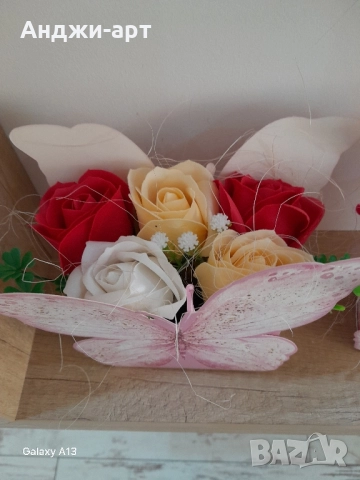 нежни букети от сапунени рози , снимка 10 - Изкуствени цветя - 48884503