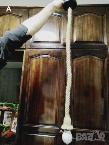 Лампа дебело корабно въже , снимка 3 - Лампи за таван - 53063884