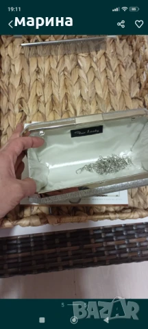 Чантичка и сандали в сребристо, снимка 2 - Сандали - 50611334