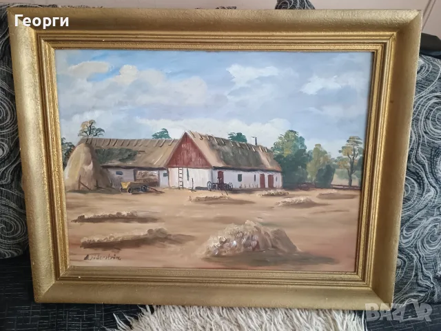 Картина масло на шперплат-03
