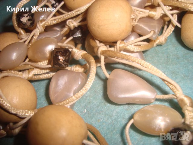 ХИПИ СТИЛ ДЪРВО КРИСТАЛ и КАТАЛИН ХЕНД-МЕЙД ОГЪРЛИЦА ПЕРЛЕН ТИП 27012 , снимка 7 - Колиета, медальони, синджири - 35078952