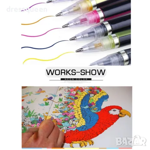 6107-24 Комплект гелови маркери, химикалки Хайлайтър, снимка 4 - Други - 48882569