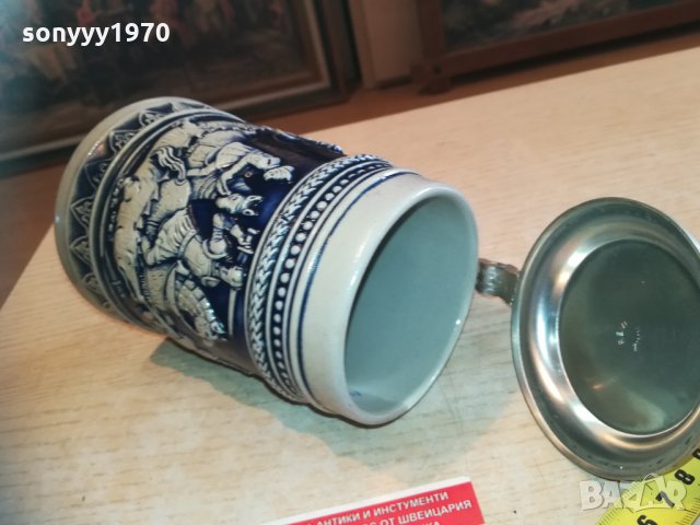 rein zinn халба с метален капак-внос франция 2402212014, снимка 8 - Колекции - 31943039