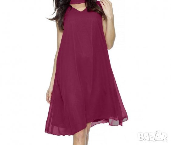 Рокля без ръкави цвят бургунд марка Kartes XL/2XL