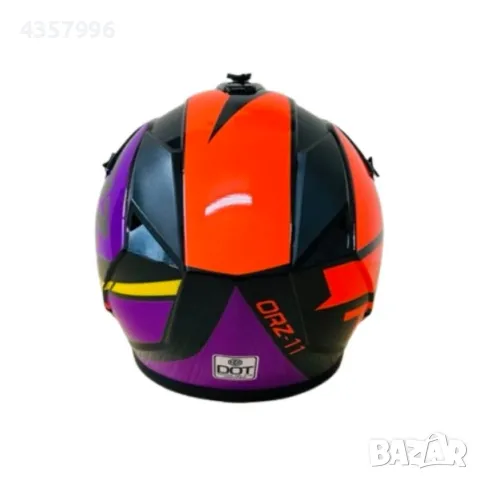 Кросова каска, За мотор, Велосипед, S, M и L размер, Черен с лилав, снимка 3 - Аксесоари и консумативи - 49313231