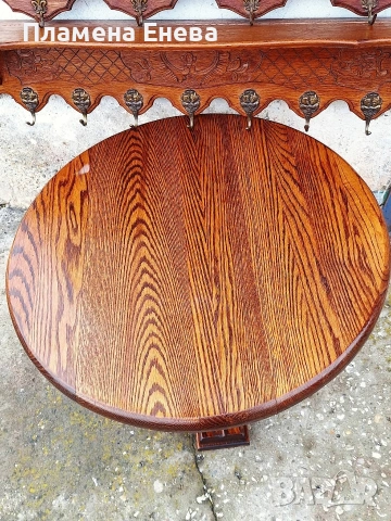 Кръгла масивна холна масичка, снимка 7 - Маси - 54025532