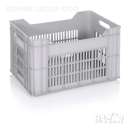 Пластмасова каса за хляб 0101 с размери: 600X400X380 мм плътно дъно и стени с отвори