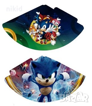 Соник Sonic картонена парти шапка шапки рожден ден
