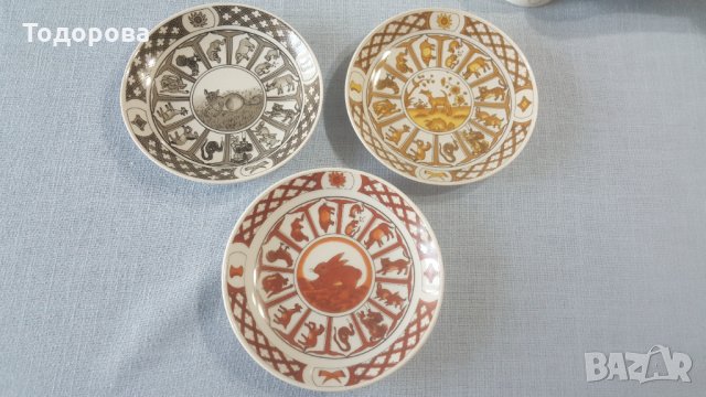 Порцеланови чинии с мотиви от Китайския хороскоп, снимка 1 - Чинии - 34125535