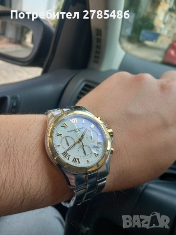 Автоматичен часовник Раймонд вел със златен Базел и цифри , снимка 3 - Мъжки - 52787435