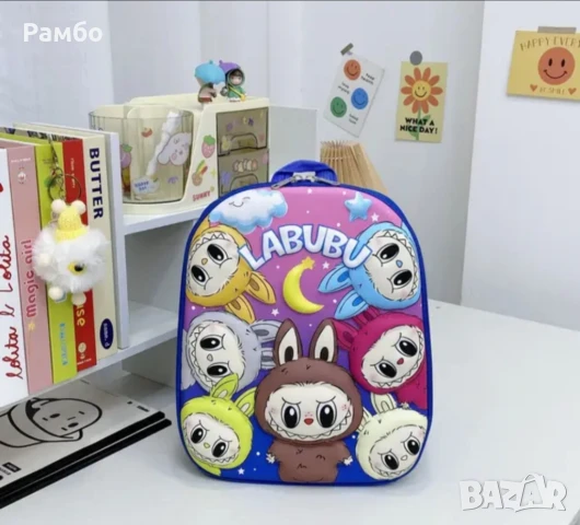 3D Раница за училище Детска чанта Лабубу LaBuBu, снимка 2 - Раници - 51157603