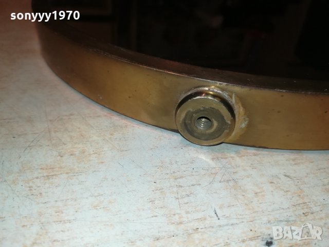 антично огледало-мед/месинг-масивно-внос швеция 55х45см, снимка 15 - Антикварни и старинни предмети - 30139515