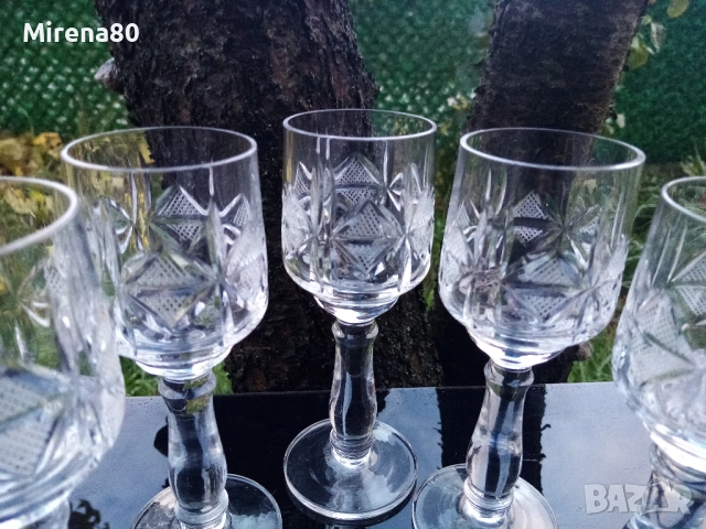 * Моника ромб * - кристални чаши за ракия 5 бр. , снимка 2 - Чаши - 52513947