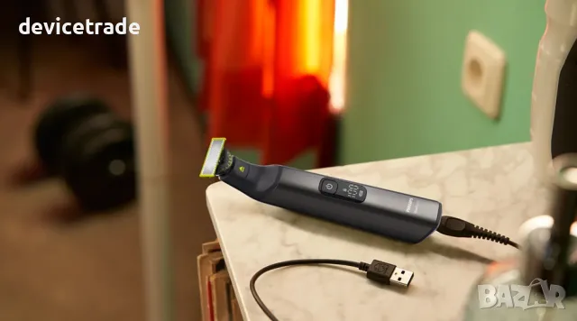 Хибридна самобръсначка Philips OneBlade Pro QP6652/61, снимка 5 - Тримери - 49641436