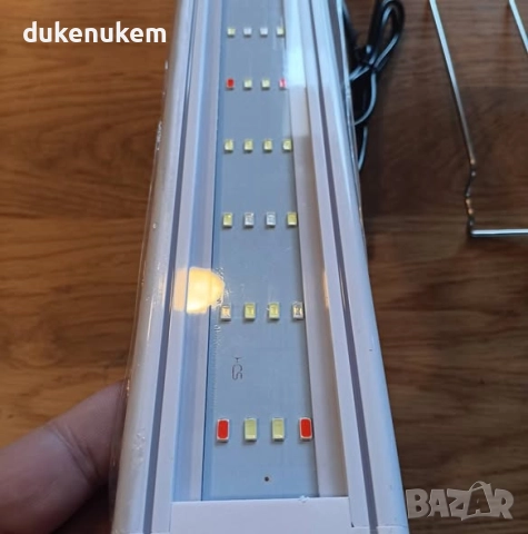 LED осветление за аквариум, лампа, 40–60 см, пълен спектър и таймер, снимка 9 - Лед осветление - 52622110