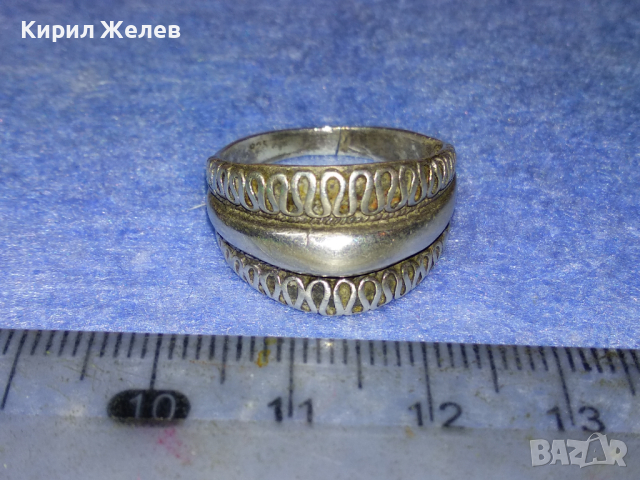 КРАСИВО ОРНАМЕНТИРАН СРЕБЪРЕН ПРЪСТЕН СРЕБРО 925 РЪЧНА МАЙСТОРСКА ИЗРАБОТКА 41891, снимка 3 - Пръстени - 44663726