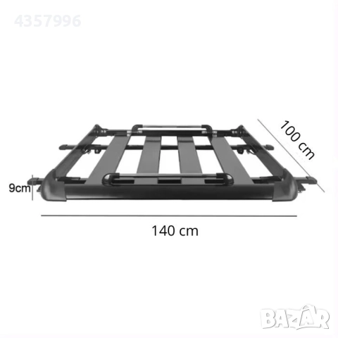 Багажник за покрив - 512, Три размера - Черен, снимка 3 - Аксесоари и консумативи - 52250723