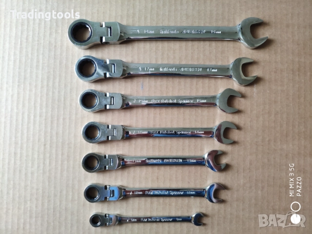 Halfords Advanced 7броя качествени ключове тресчотки, снимка 2 - Ключове - 52905255