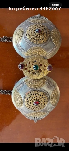 сребърна пафта с позлата