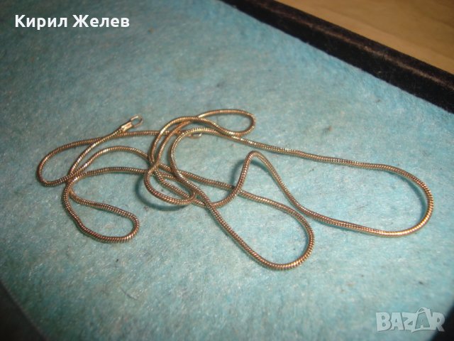 ПОЗЛАТЕНО СТАРО ВИНТИДЖ СТОМАНЕНО НЕЖНО КОЛИЕ ВЕРИЖКА ЛАНЧЕ 25885