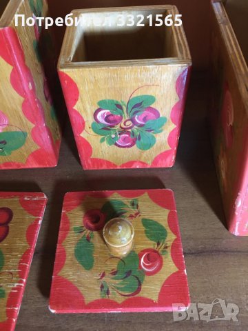 Ретро дървени кутии за подправки, снимка 12 - Други ценни предмети - 38341286