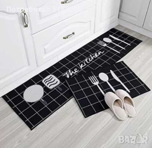 Комплект водоустойчиви противоплъзгащи постелки за кухня, различни цветове, снимка 7 - Пътеки - 51526557