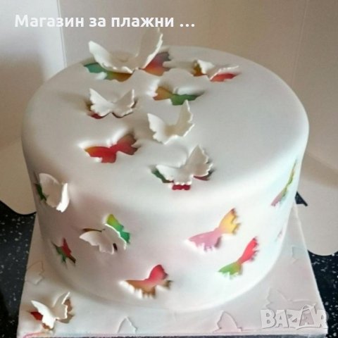 Комплект от 3 броя резци за фондан с форма на Пеперуда - код 3328, снимка 3 - Форми - 35413804