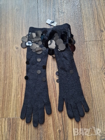 Страхотни дамски дълги ръкавици ARMANI, размер М , нови с етикет, снимка 2 - Ръкавици - 52348951